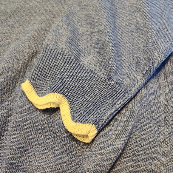 Misslook Blue Scalloped Women's Sweater Size M Clueless Preppy - Picture 8 of 9